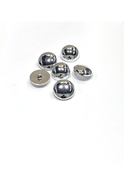 karantuhafiye أزرار سترة وكارديجان معدنية فضية لامعة - 2 سم (مجموعة من 6 قطع)