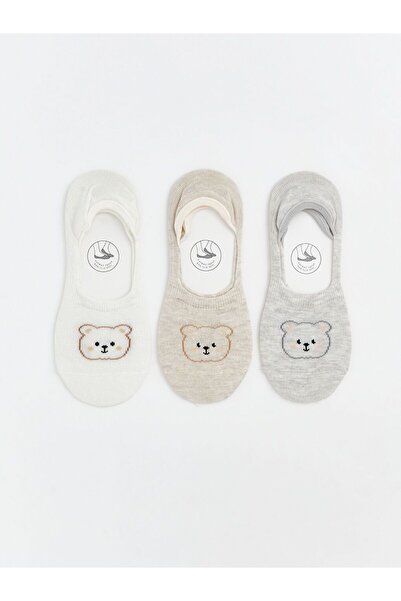 LC Waikiki Șosete de balerină imprimate pentru femei, pachet de 3