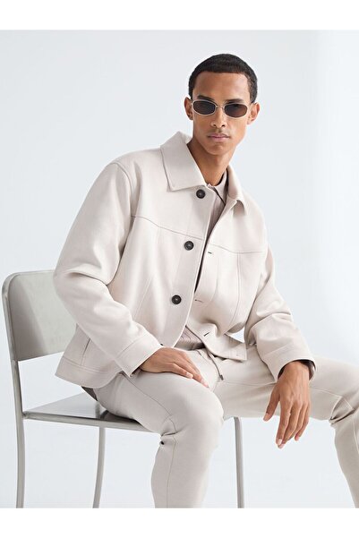 LC Waikiki Comfortable Fit Men's Suede Coat