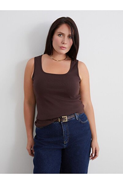 LC Waikiki Plus Size U-Neck Women's Tank Top