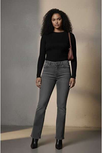 kikiriktekstil Pantaloni de damă cu talie înaltă, stil spaniol, cu picior eva...