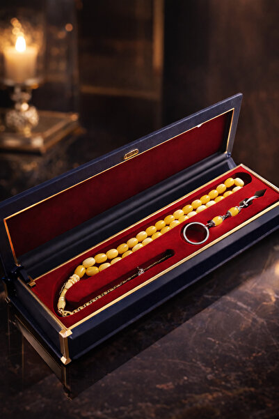 Eflatun Collection BYRUT DAMLA KEHRİBAR LÜKS KUTULU SET