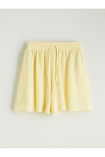 LC Waikiki Textured Women's Shorts with Elastic Waist