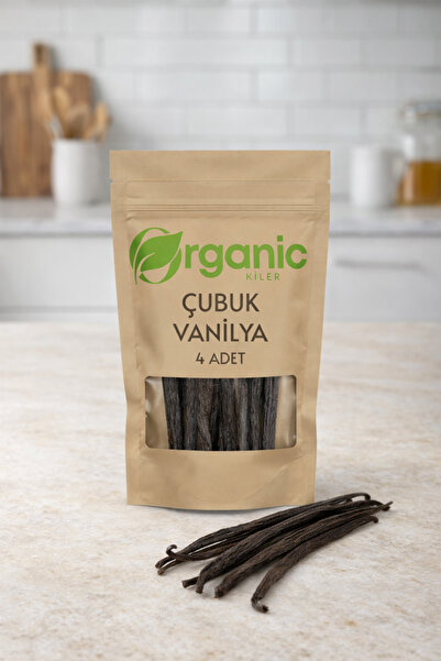 Organic Kiler Doğal Çubuk Vanilya 4 Adet - Taze & Doğal Yeni Mahsül