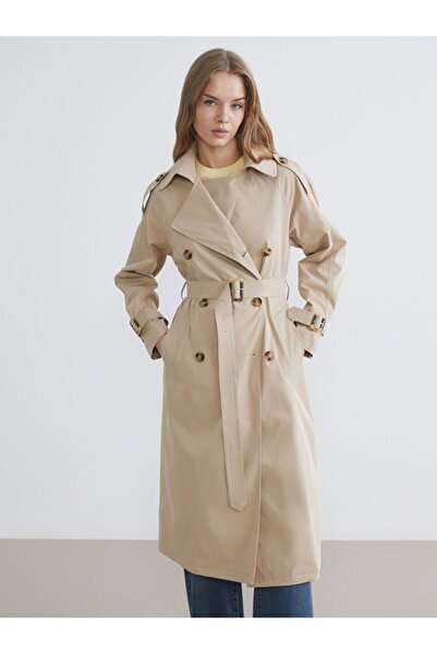 LC Waikiki Kruvaze Yaka Kadın Trençkot