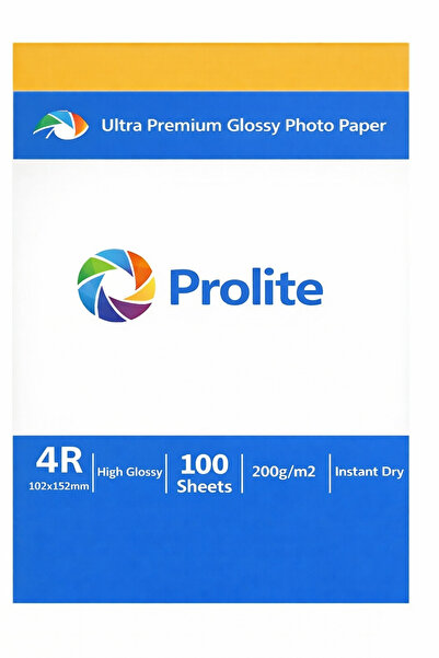 Prolite Fotoğraf Resim Baskı Kağıdı 4R.( 1 paket 100 Adet)