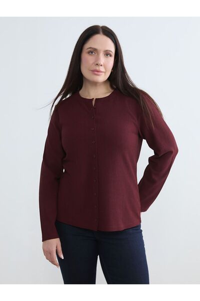 LC Waikiki Plus Size Crew Neck Women's Cardigan