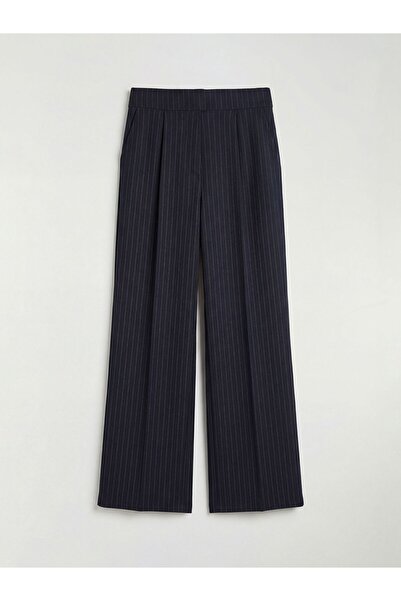 LC Waikiki Wide Leg Striped Women's Fabric Trousers