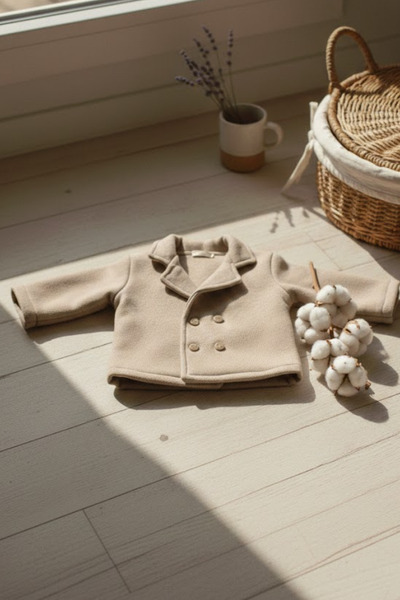 BABYİLAY Unisex Baby Knitted Jacket - 4-Button Double-Breasted Knit Cardigan ...