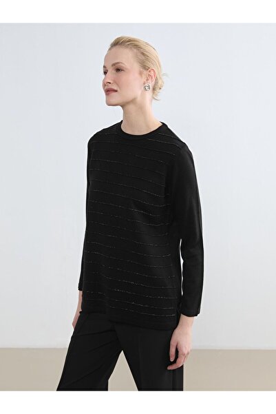 LC Waikiki Crew Neck Striped Women's Knitwear Sweater