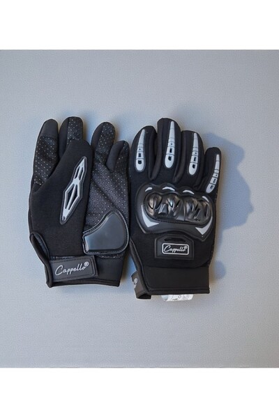 lstri Motorcycle Gloves Protected Long Model Motor Gloves with Labels