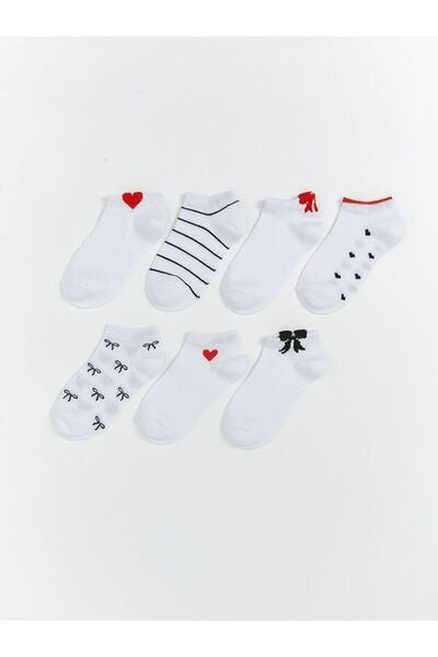 LC Waikiki Patterned Girl's Booties Socks Pack of 7