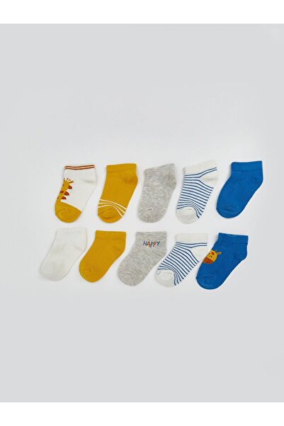 LC Waikiki Printed Baby Boy Booties Socks 10 Pcs