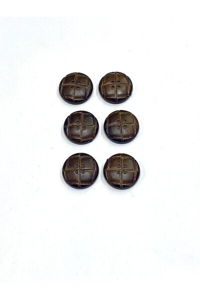 karantuhafiye زر معطف ترنش إيطالي الصنع / D مظهر جلدي / بني / طقم من 6 قطع / ...