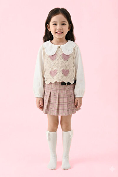 Gebelog Kız Çocuk 4’lü Bayramlık Triko Takım