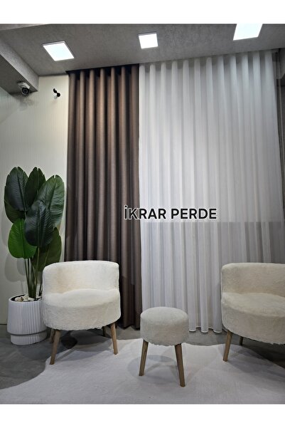 ikrarperde Keten Fon Perde S Pile 1x3 Sık Pile
