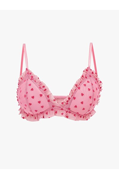 LC Waikiki Balensiz Dolgusuz Fırfırlı Kalp Desenli Bralet