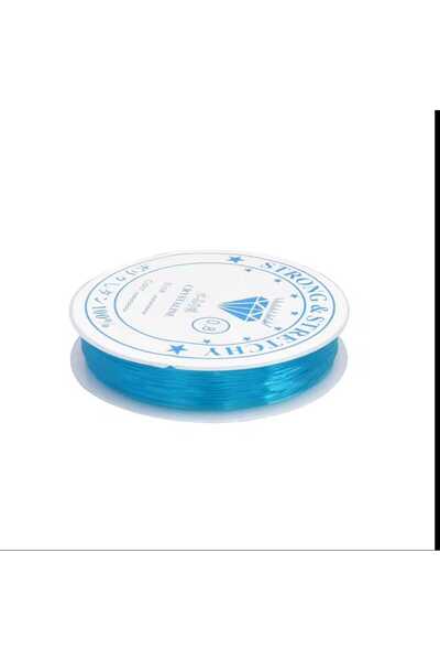 yiğit aksesuar خيط مطاطي مرن بلون أزرق فاتح بطول 5 أمتار، سوار للمعصم، مستلزم...