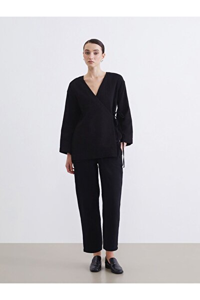 LC Waikiki Carrot Cut Textured Women's Muslin Trousers