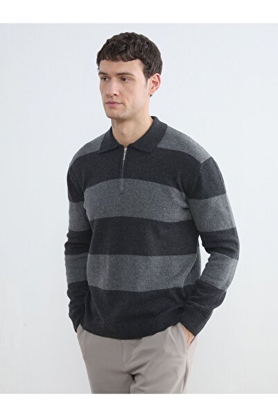 LC Waikiki سترة تريكو رجالية من مزيج الصوف بياقة بولو