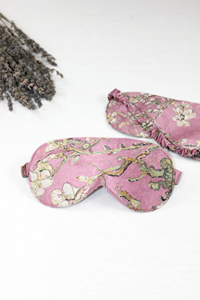 silkwormlife Van Gogh Almond Tree Patterned 100% Silk Eye Mask |   Sleeping M...
