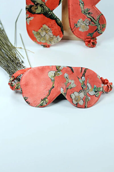 silkwormlife Bandă pentru ochi Van Gogh cu model de copac de migdal, 100% măt...