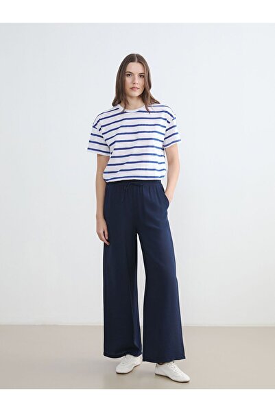 LC Waikiki Wide Leg Women's Trousers with Elastic Waist