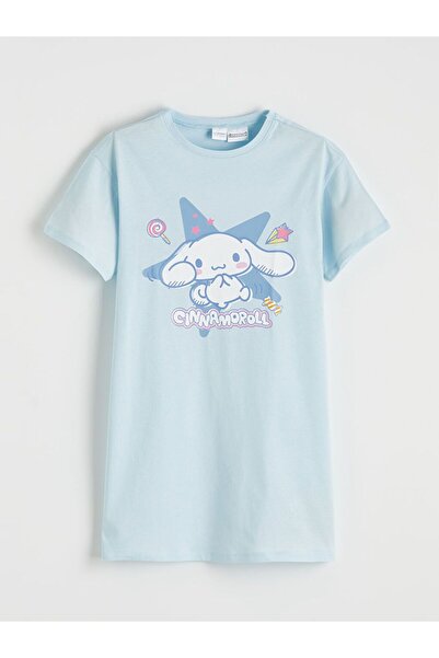 LC Waikiki Bisiklet Yaka Cinnamoroll Baskılı Kız Çocuk Gecelik