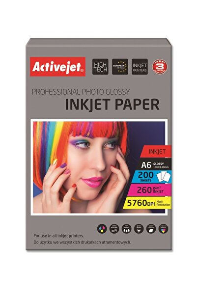 Other Hârtie foto lucioasă ActiveJet A6 200 buc AP6-260GR200