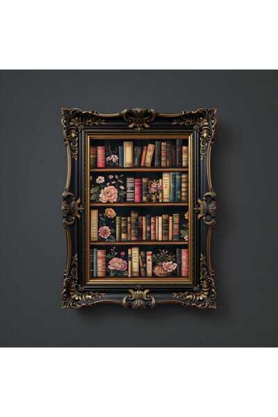 NinaStore Vintage Kütüphane Posteri Kitap Sanatı Baskısı Okuma Duvar Posteri ...