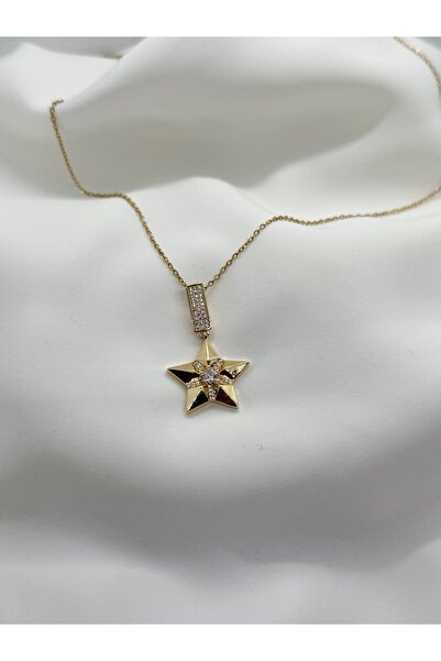 Home Kadın Yıldız Kolye | Zirkon Taşlı 316L Paslanmaz Çelik