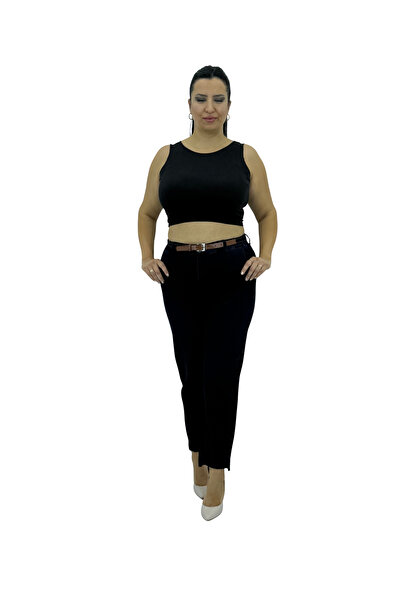 carmito Plus Size High Waist Elastic Waistband Denim Mom Jogger Women's Pants