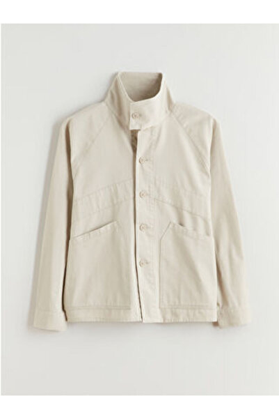 LC Waikiki Beige Loose Fit Gabardine Men's Shirt Jacket