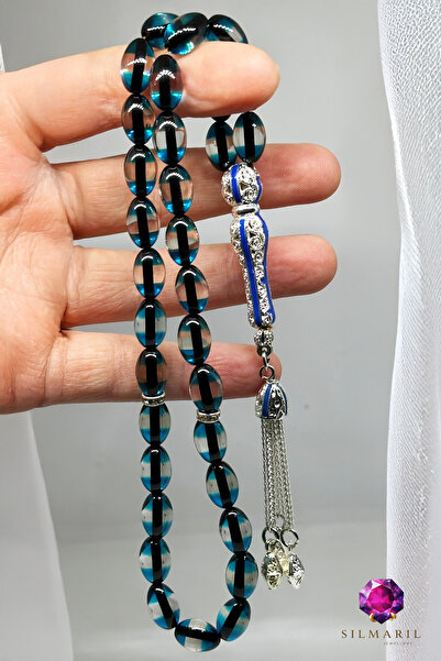 Silmaril Store Special Turquoise Tasseled Vermilion Amber Prayer Beads – Shin...