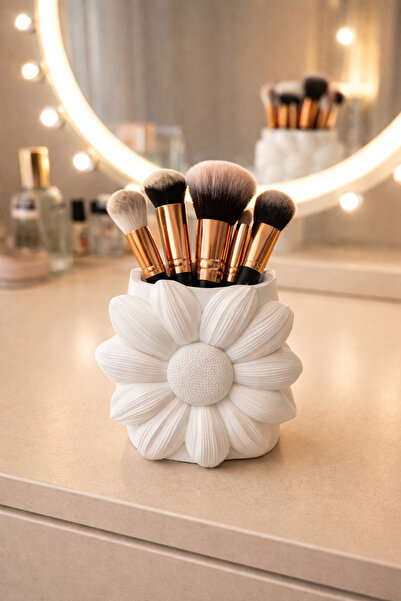 Homesinti Handmade Stone Daisy Design Decorative Pen Holder |   Bathroom & De...