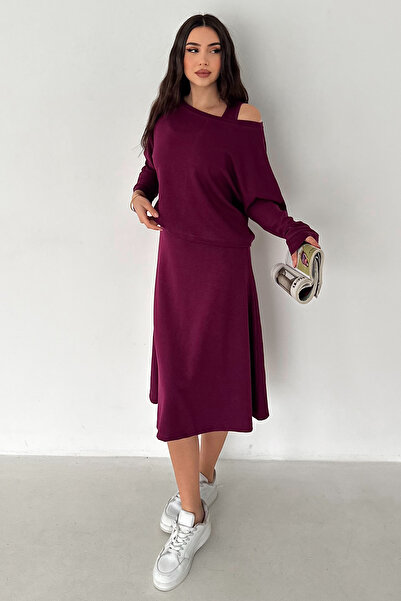 Noa&Noa Women's Off-Shoulder Set – Burgundy Drift