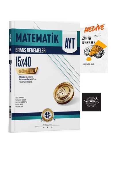 Karma Kitaplar Bilgi Sarmal Yayınları AYT Matematik 15 x 40 Branş Denemeleri+...