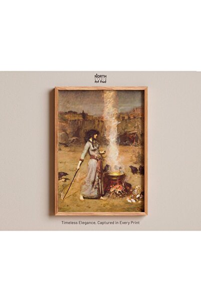 NinaStore John William Waterhouse'un Sihirli Çemberi Duvar Sanatı Posteri San...