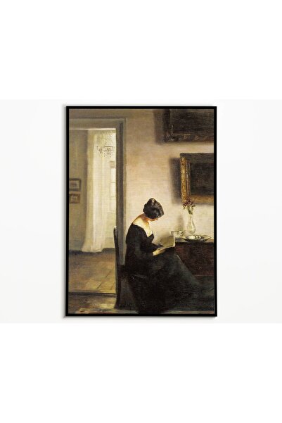 NinaStore Kadın Kitap Okuyor Sanat Posteri, Duygusal Sanat Baskısı, Okuma Sev...