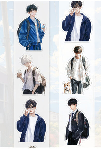 Kolbi Craft 6 Pcs Transparent Men Sticker Bullet Journal Scrapbook Laptop Age...