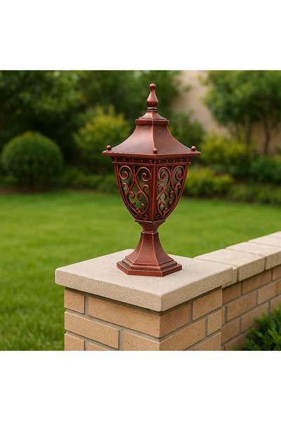 HAMER فانوس ارضي صغير نحاسي سور لمبة قاعدة E27