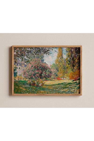 NinaStore Claude Monet - Parc Monceau İzlenimci Bahçe Manzarası Paris Park Ma...