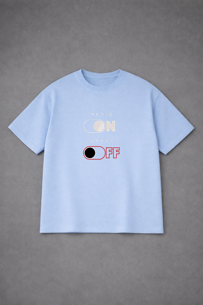 LORVEX Oversized T-Shirt Unisex Comfortable Fit On-Off Printed