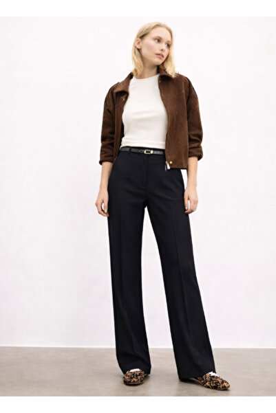HAKKE Yüksek Bel Çift Kemerli Palazzo PANTOLON
