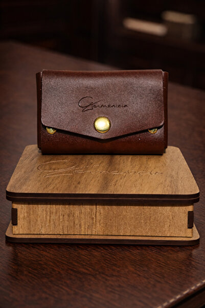 Germenicia Handcrafted Genuine Leather Card Holder Wallet – Minimal Design, S...