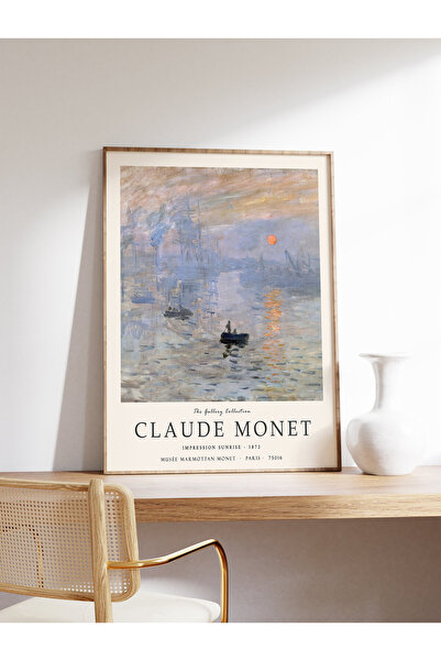 NinaStore Claude Monet Posteri İzlenim Gün Doğumu Monet Baskısı Ekspresyonist...