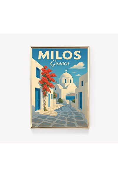 NinaStore Milos Antika Seyahat Posteri Yunanistan Duvar Sanatı Milos Baskısı ...