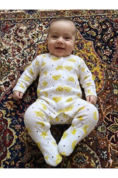 ruhaay مطبوع بدلة أطفال بأكمام طويلة مزودة بأزرار كبس