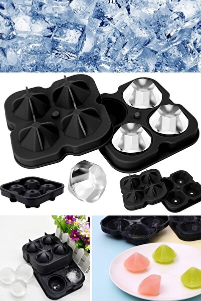 Munico Viski Kokteyller Bar Kaynağı Çikolata Silikon Buz Makinesi 3d Buz Küpü...