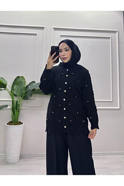 moda acar Pitpit Detailed Stone-Embellished Cardigan